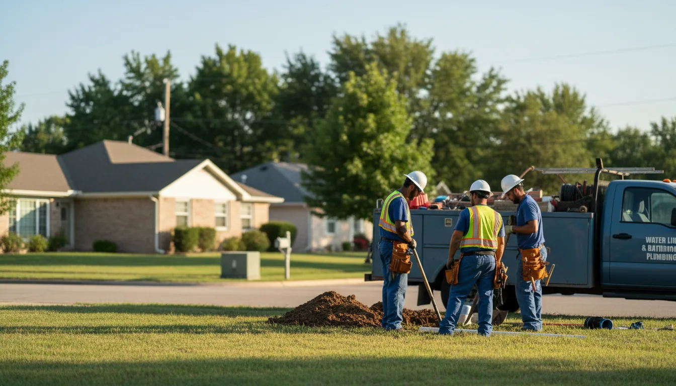 Residential water line and bathroom plumbing service in Castana, IA